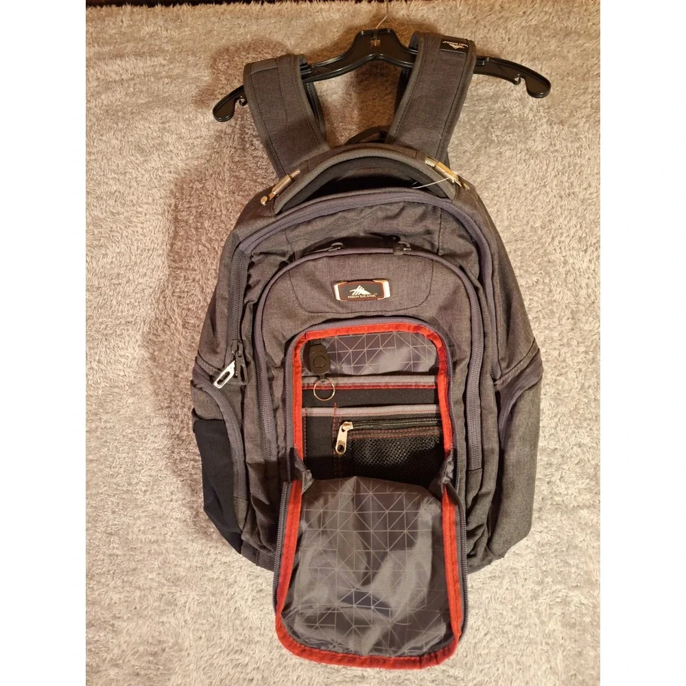 High Sierra Gray Backpack RE KELLEY Heavy Duty Laptop Bag School Travel Like New